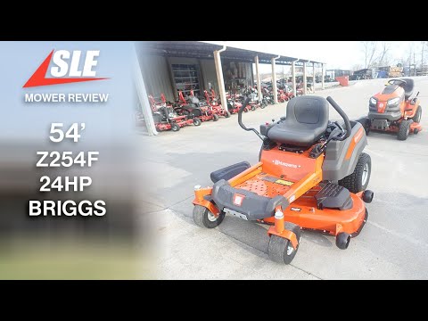 Husqvarna Z254F Zero Turn Lawn Mower 54" Deck 24hp Briggs Review Video