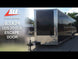 8.5X24 Black Enclosed Trailer (2) 5,200lb Axles Escape Door Video