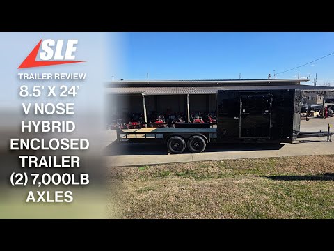 8.5x24 V nose Hybrid Black with Black Trim 2-7k axles video