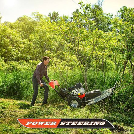 DR Power AT47134BEN Pro Max 34 Inch 20 HP Briggs Field and Brush Mower Walk Behind Front Right View