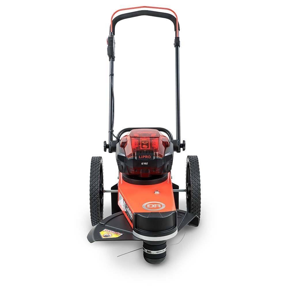 DR Power T4X3062XEN 62V Battery Powered Trimmer Mower Front Right View
