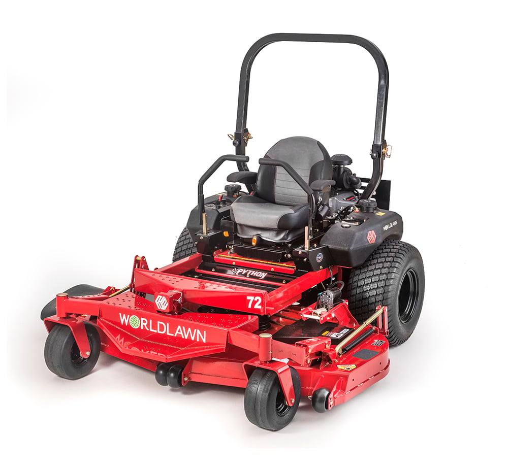 WorldLawn Python 72" Zero Turn Mower Front Left
