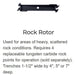 Brave Pro 4" x 1-1/2" Depth No Points Rock Rotor Accessory