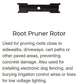 Brave Pro Root Pruner Rotor 7" X 1 - 1/2" Depth 2 Points - SLE Equipment - 2