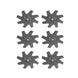 Rotary Genuine Part 1147 STAR EDGER BLADE 9" X 1/2" Pack of 6 - SLE Equipment - 1