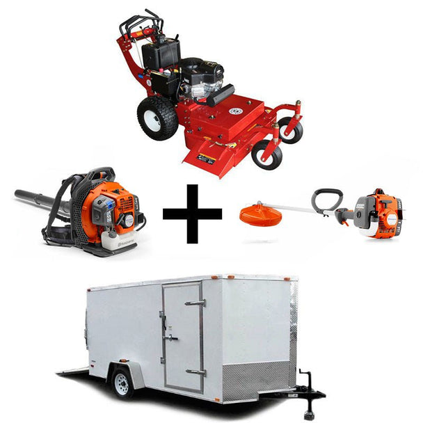 Bradley 36WT - BS23E 36" Walk Behind Mower Encl Trailer Handheld Package - SLE Equipment - 1