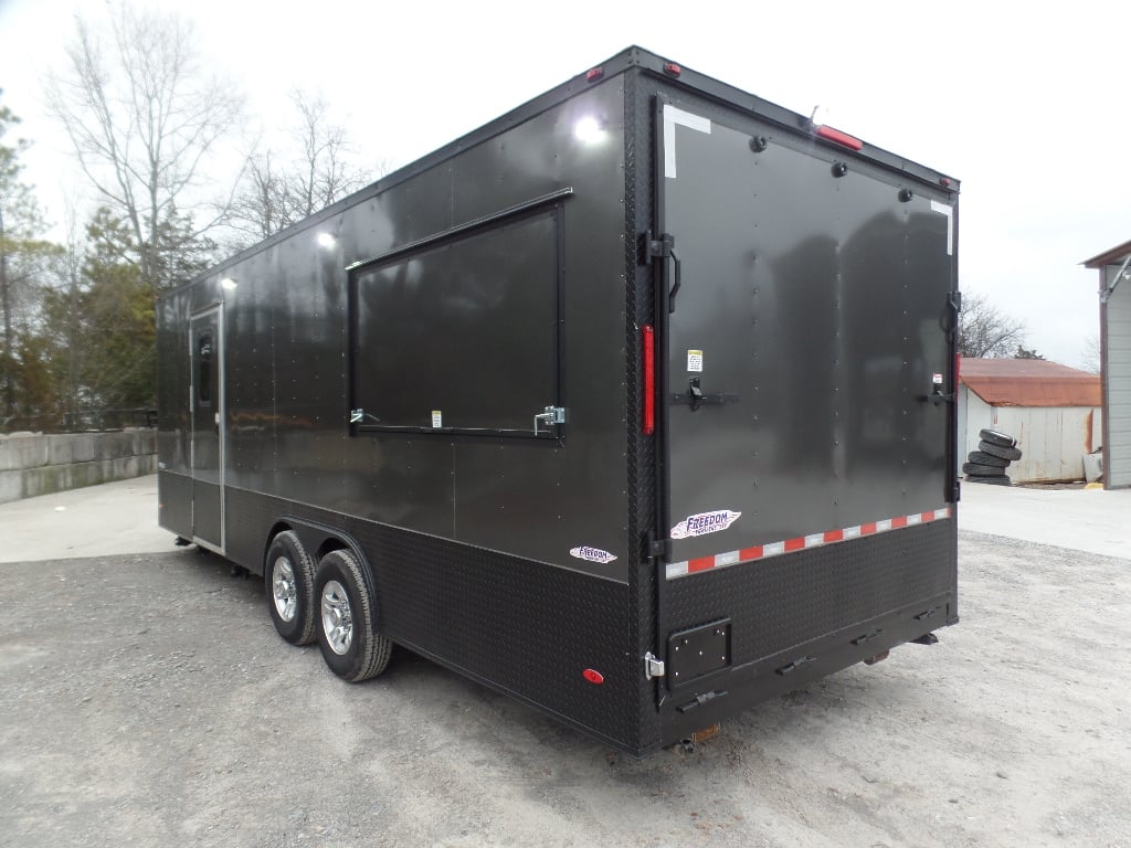 8.5' x 24' Black Catering Event Concession Food Trailer