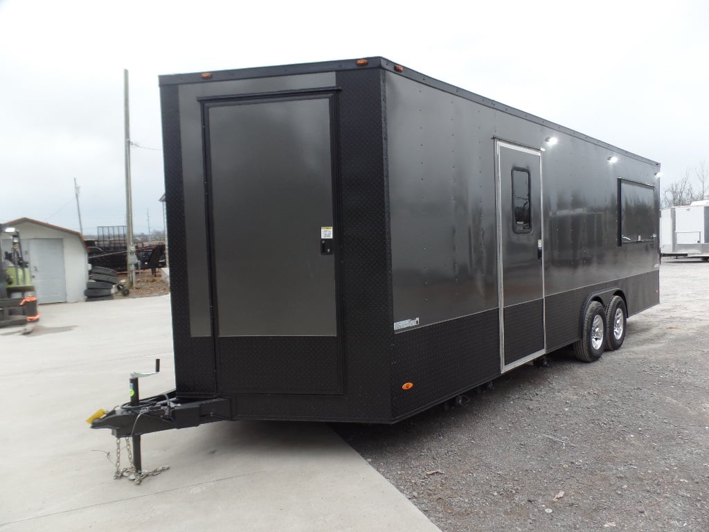 8.5' x 24' Black Catering Event Concession Food Trailer