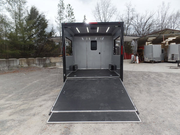 8.5' x 24' Black Catering Event Concession Food Trailer