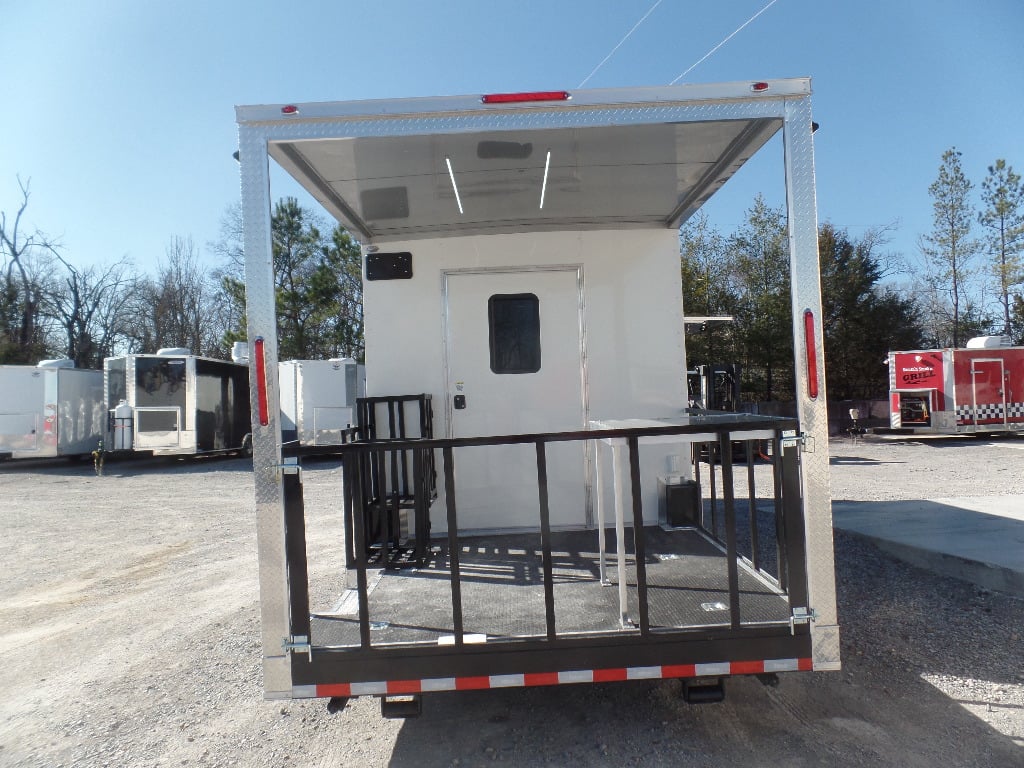 8.5' x 26' White Concession Food Trailer