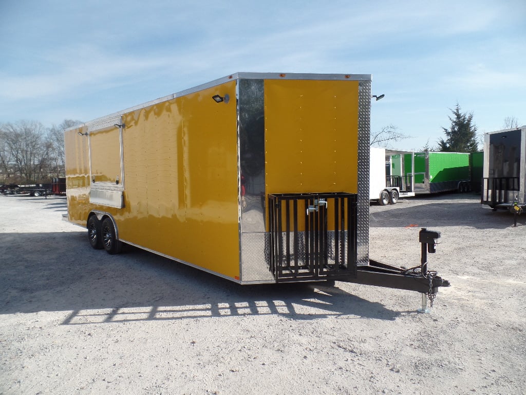 8.5' x 24' Penske Yellow Concession Food Trailer