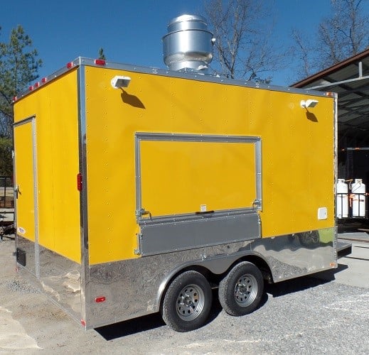 8.5' x 14' Concession Food Trailer Yellow Event Catering