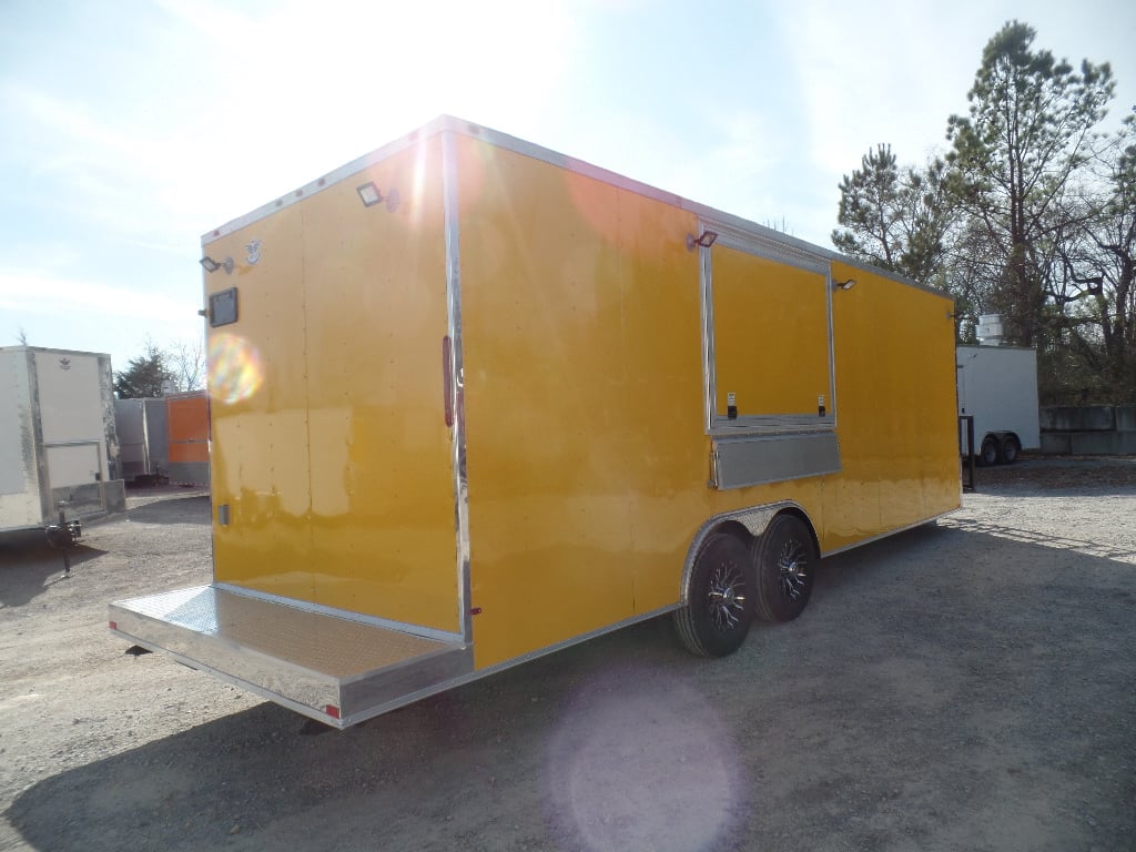 8.5' x 24' Penske Yellow Concession Food Trailer