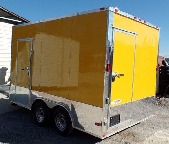 8.5' x 14' Concession Food Trailer Yellow Event Catering