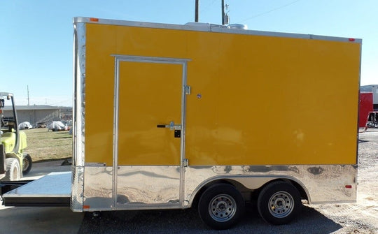 8.5' x 14' Concession Food Trailer Yellow Event Catering