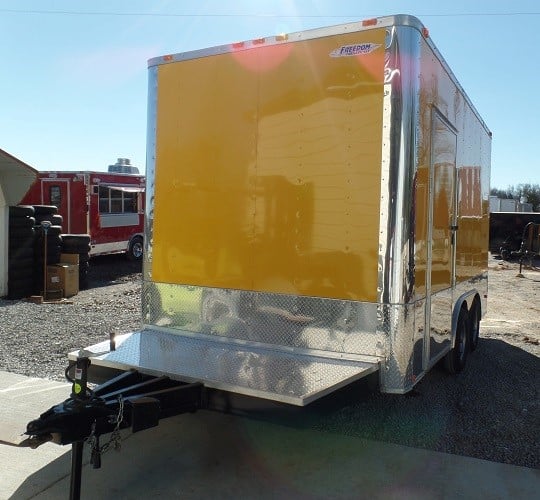 8.5' x 14' Concession Food Trailer Yellow Event Catering