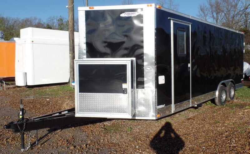 8.5' x 20' Black Concession Food Event Catering Trailer