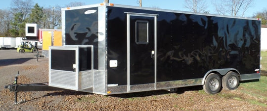 8.5' x 20' Black Concession Food Event Catering Trailer