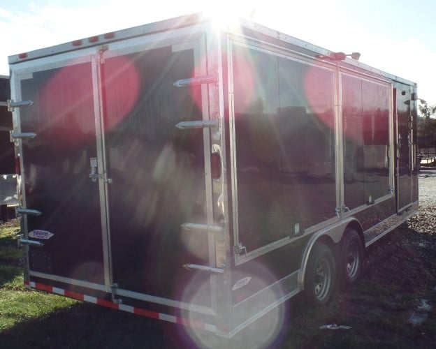 8.5' x 20' Black Concession Food Event Catering Trailer