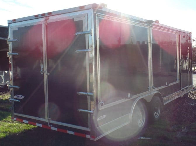 8.5' x 20' Black Concession Food Event Catering Trailer