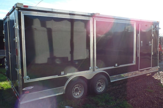 8.5' x 20' Black Concession Food Event Catering Trailer