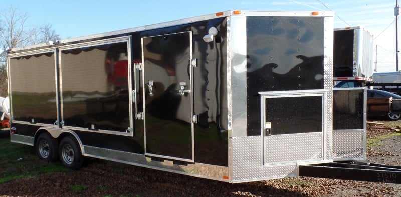 8.5' x 20' Black Concession Food Event Catering Trailer