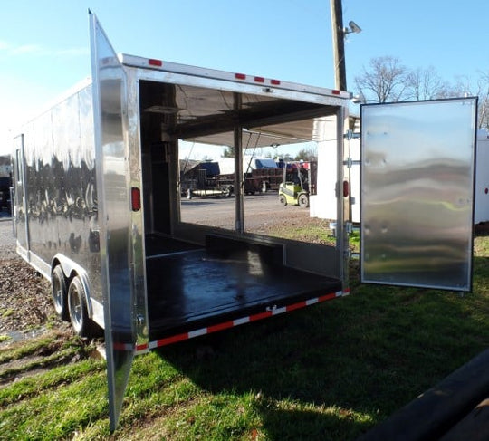 8.5' x 20' Black Concession Food Event Catering Trailer