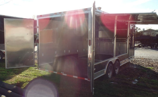 8.5' x 20' Black Concession Food Event Catering Trailer