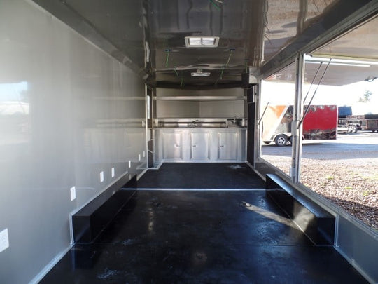 8.5' x 20' Black Concession Food Event Catering Trailer