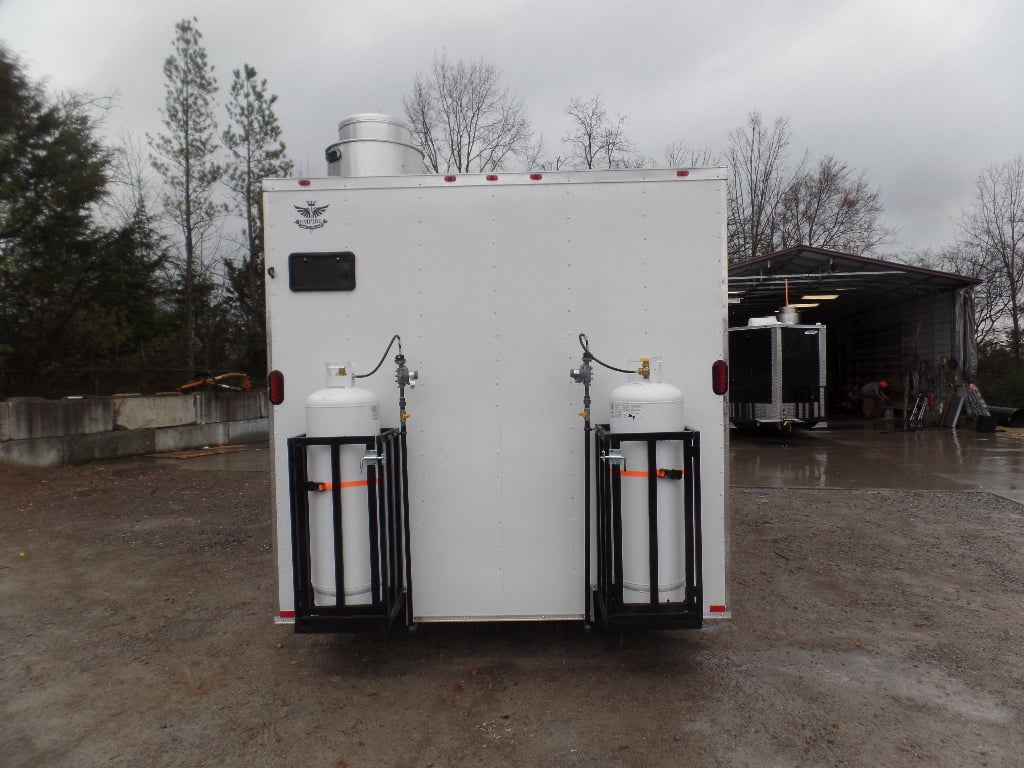 8.5' x 16' White Concession Food Trailer With Appliances