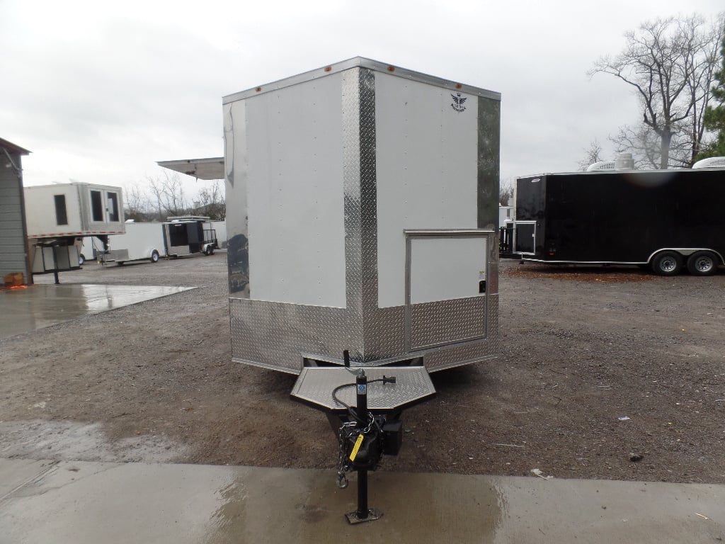 8.5' x 16' White Concession Food Trailer With Appliances