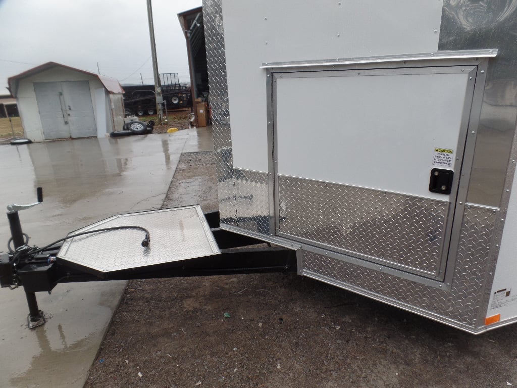 8.5' x 16' White Concession Food Trailer With Appliances