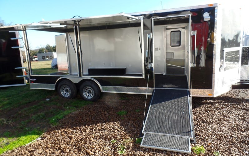 8.5' x 20' Black Concession Food Event Catering Trailer