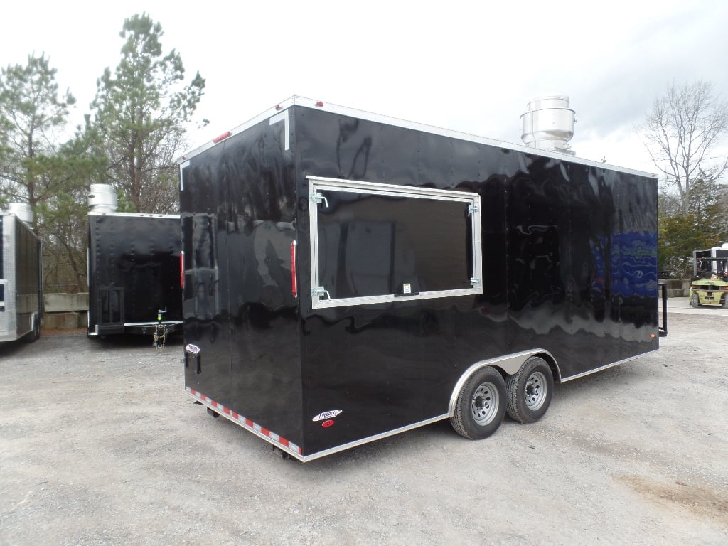 8.5' x 20' Black Food Event Concession Food Trailer