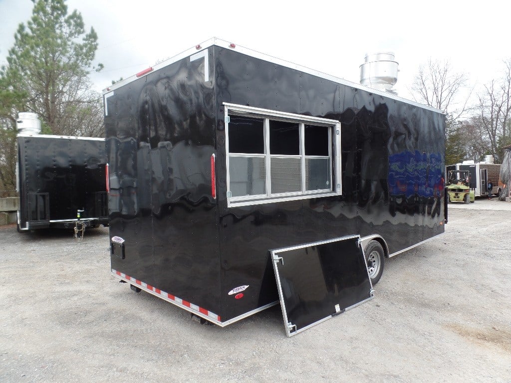 8.5' x 20' Black Food Event Concession Food Trailer