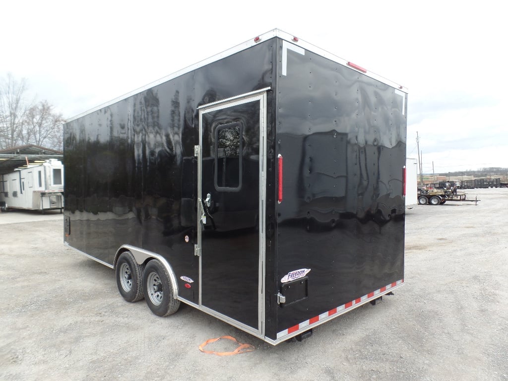 8.5' x 20' Black Food Event Concession Food Trailer