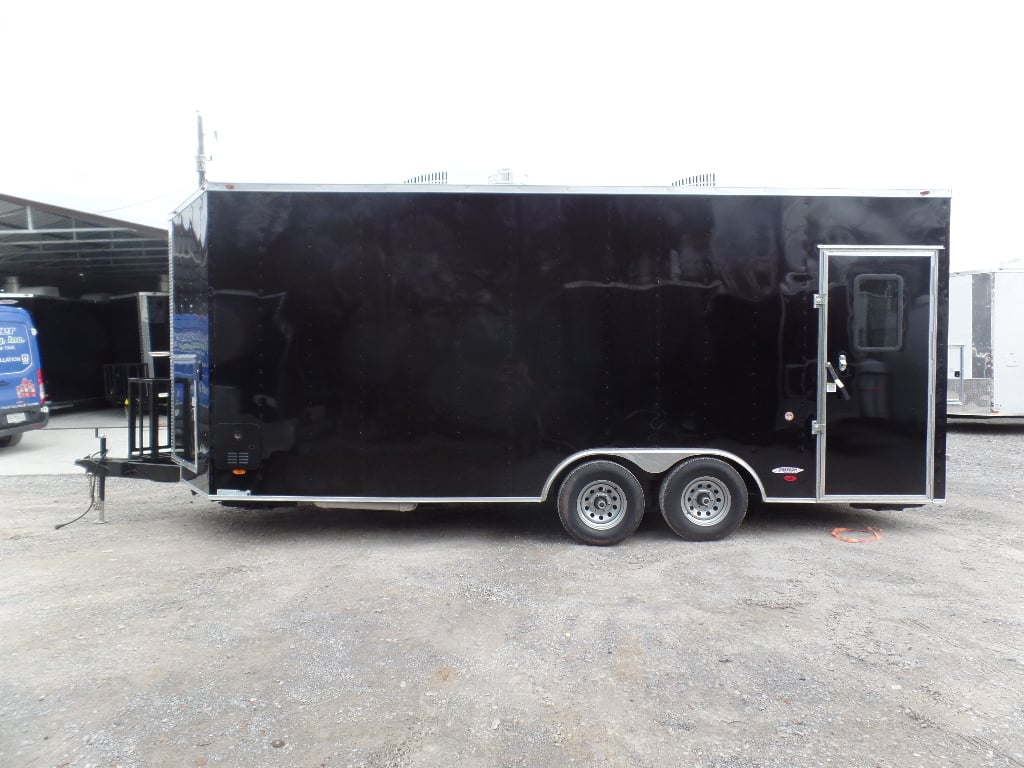 8.5' x 20' Black Food Event Concession Food Trailer