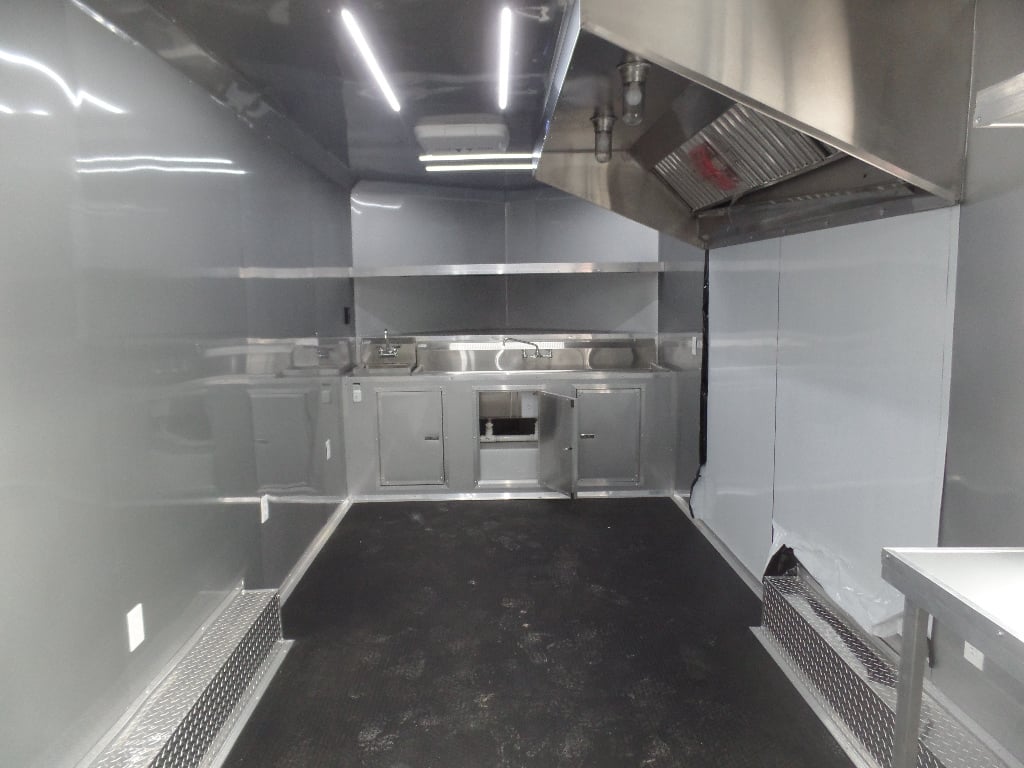 8.5' x 20' Black Food Event Concession Food Trailer