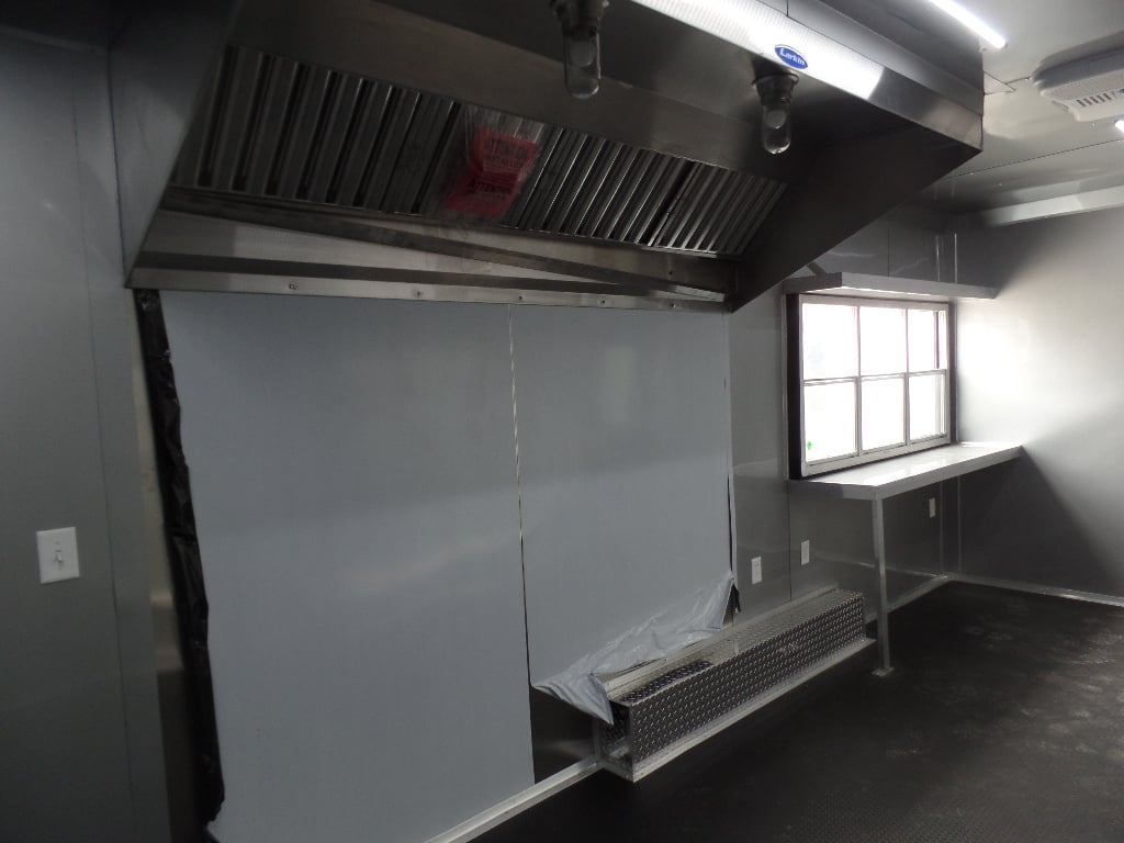 8.5' x 20' Black Food Event Concession Food Trailer