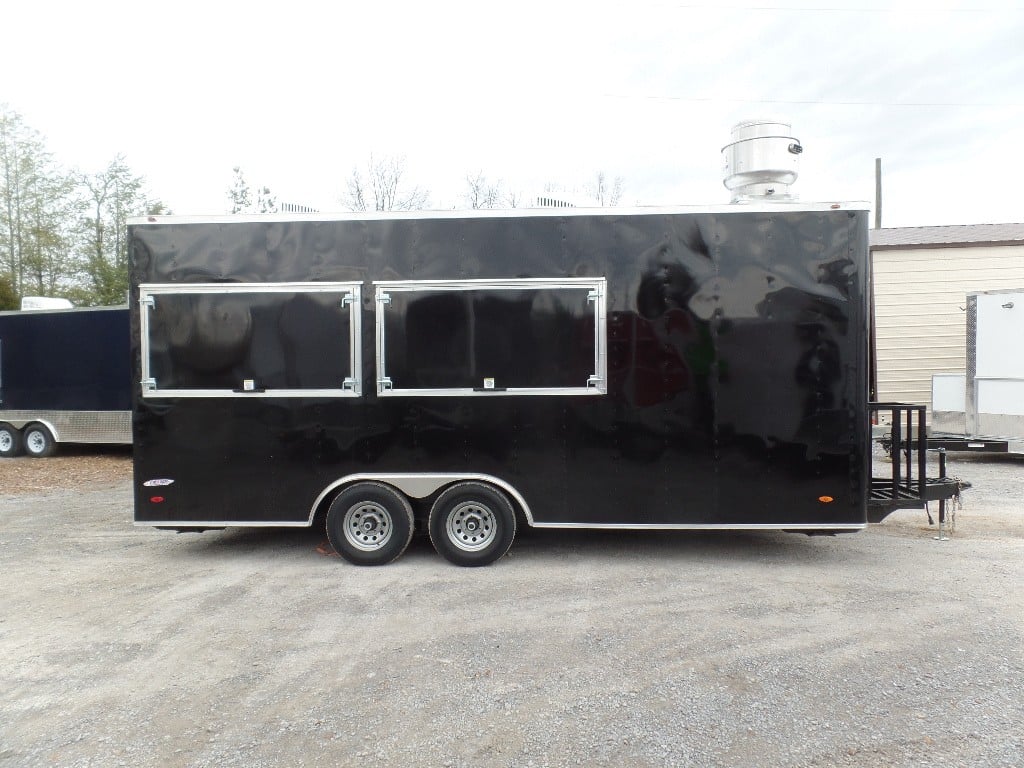 8.5' x 20' Black Concession Food Trailer