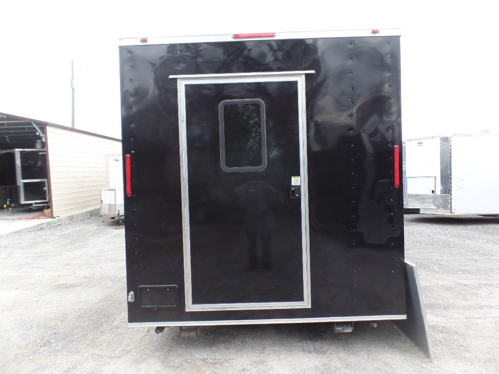 8.5x20 Black Concession & Catering Trailer