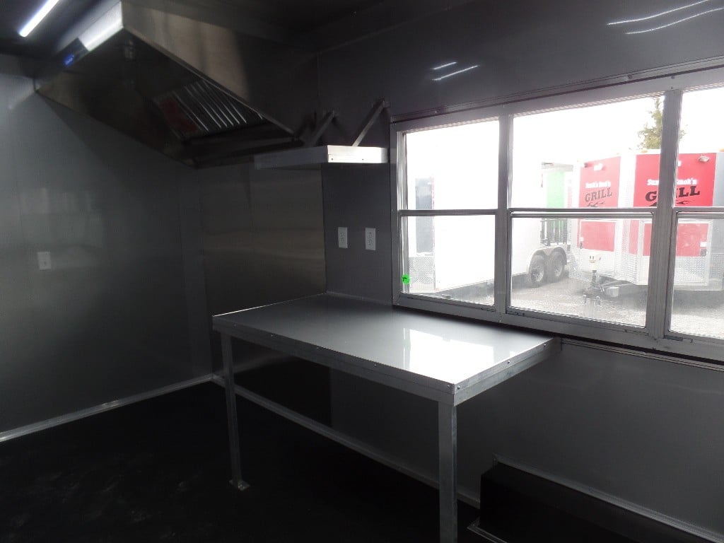 8.5' x 20' Black Concession Food Trailer