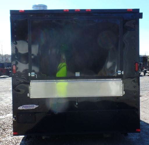 8.5' x 18' Concession Food Trailer Black With Appliances