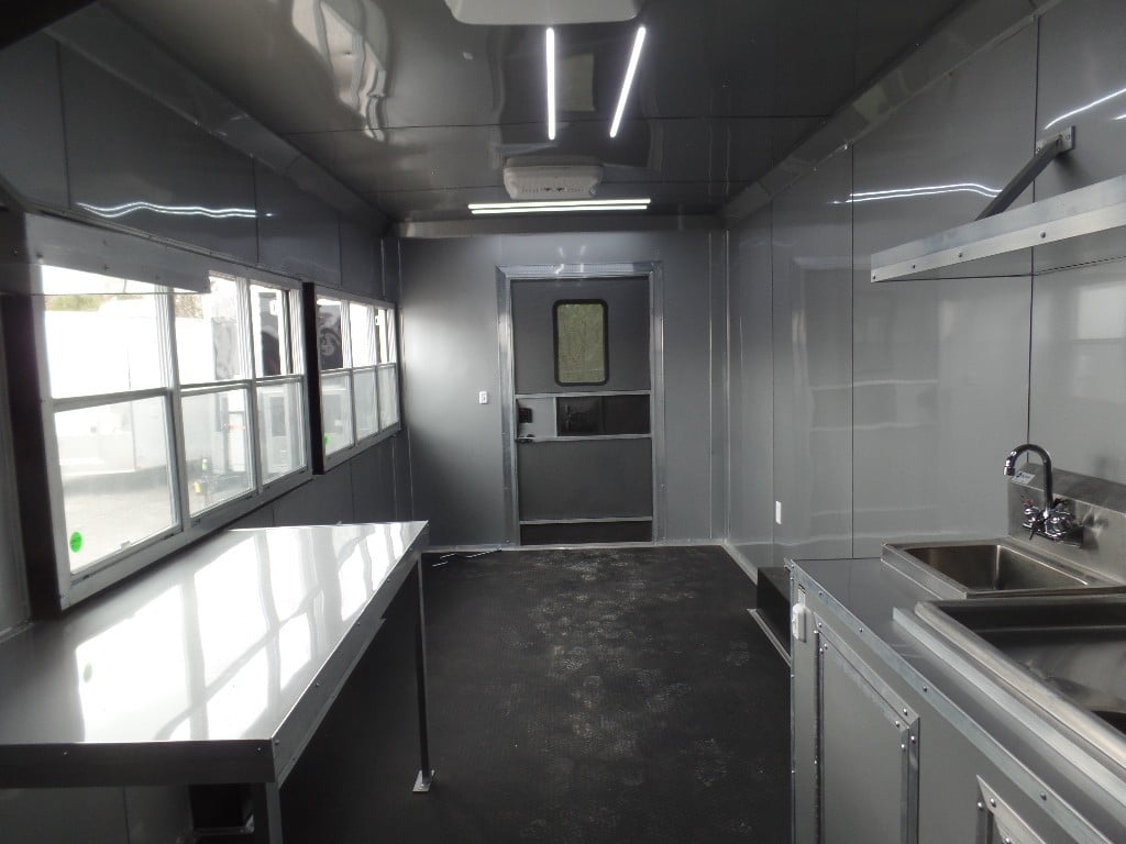 8.5x20 Black Concession & Catering Trailer