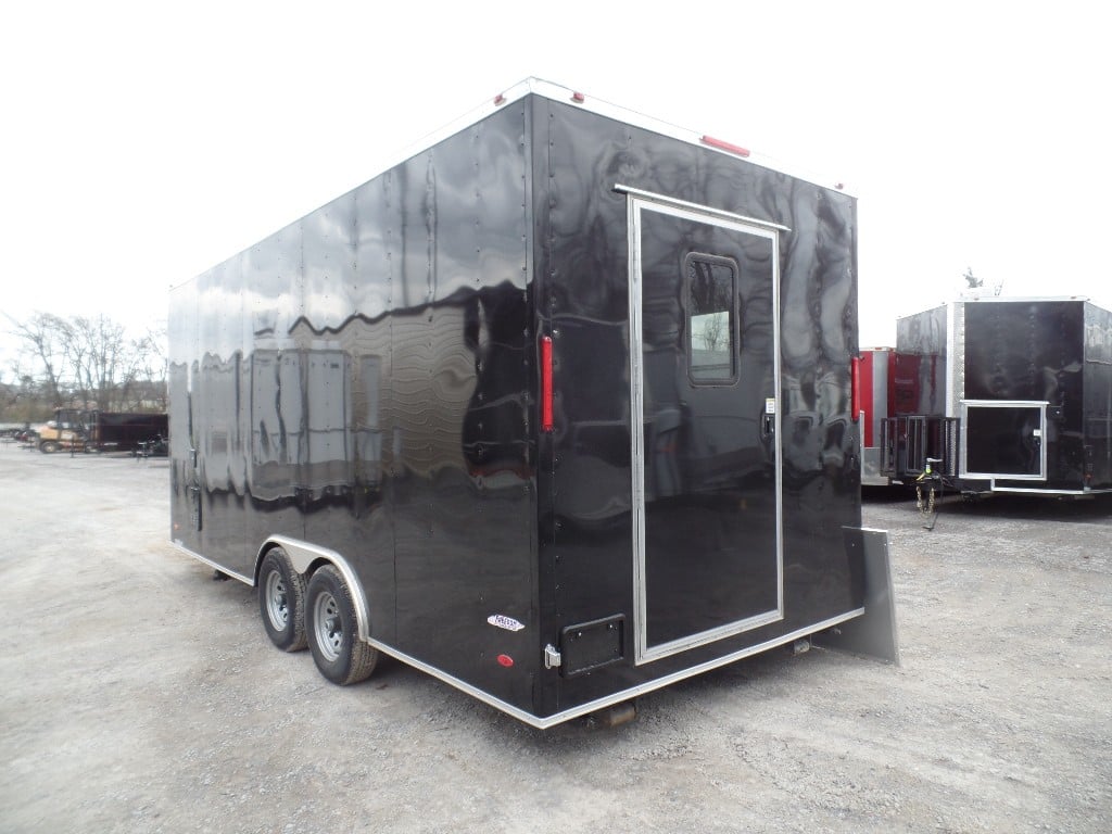 8.5x20 Black Concession & Catering Trailer