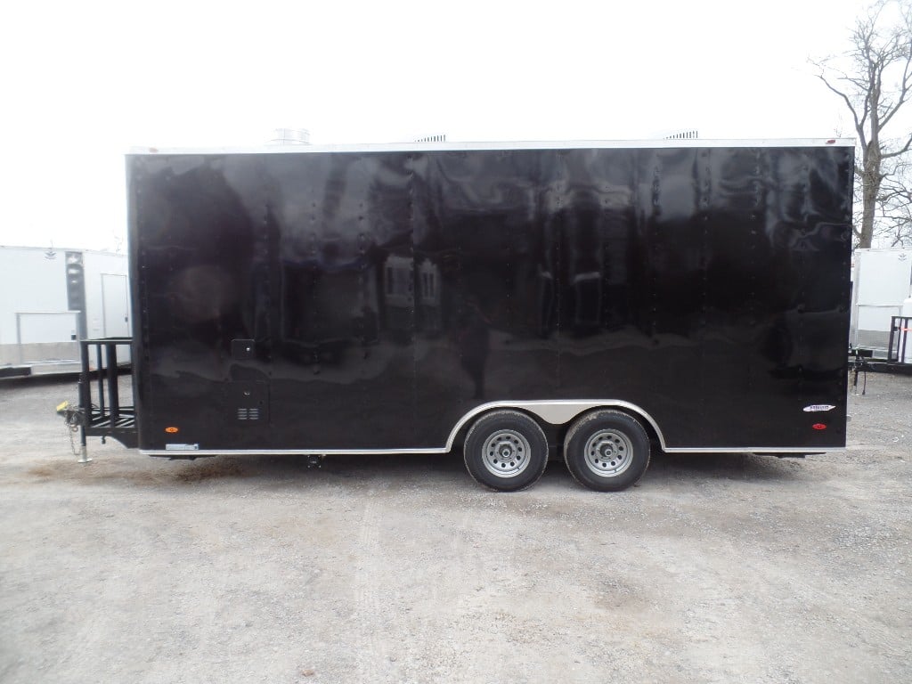 8.5' x 20' Black Concession Food Trailer