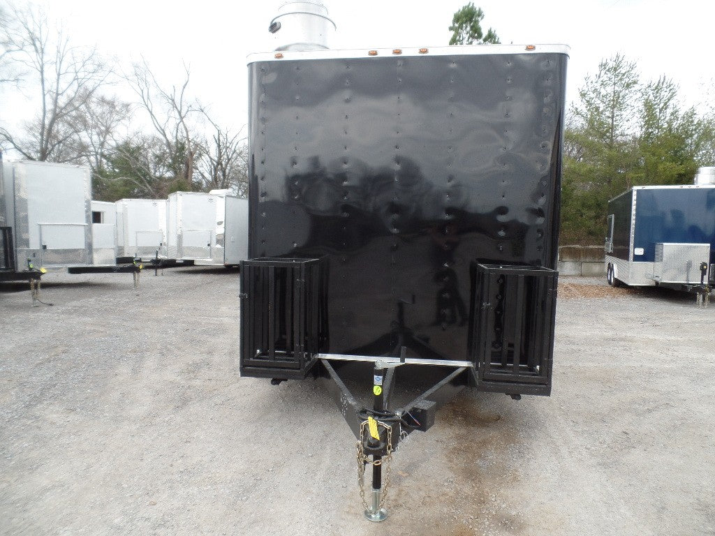 8.5' x 20' Black Concession Food Trailer