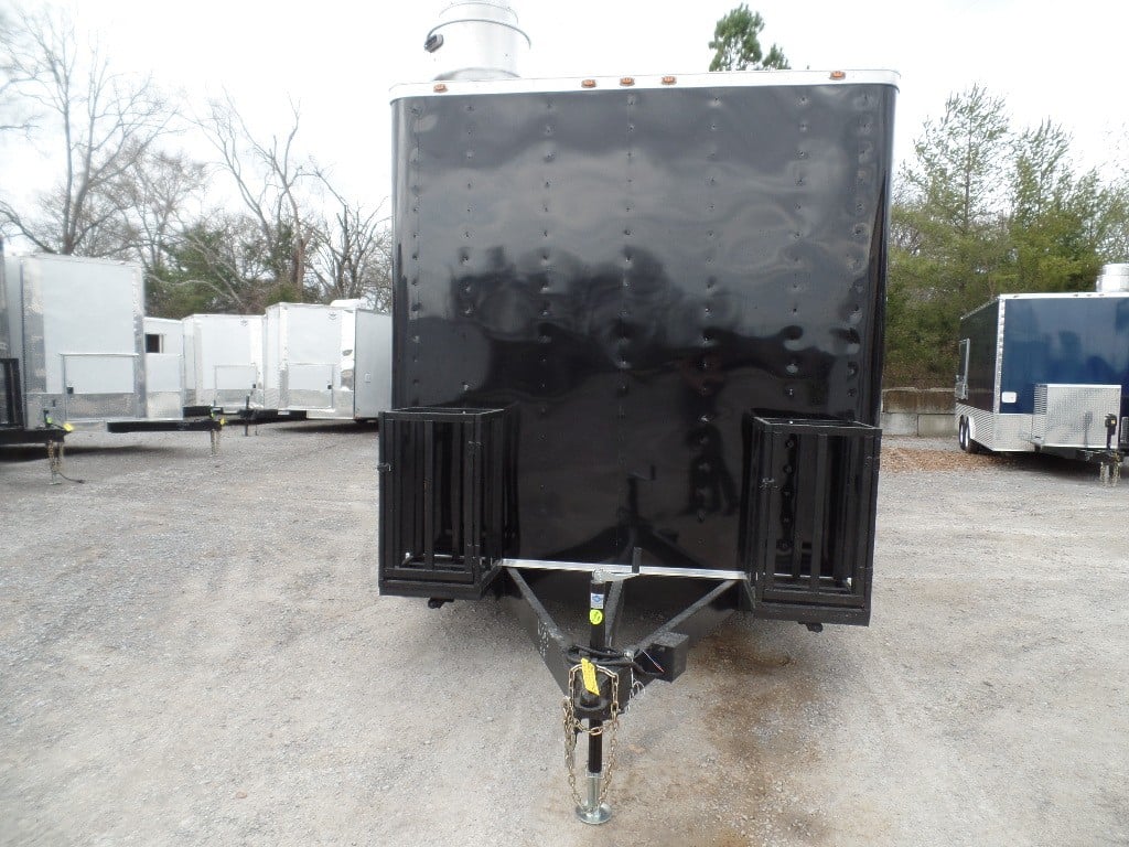 8.5x20 Black Concession & Catering Trailer