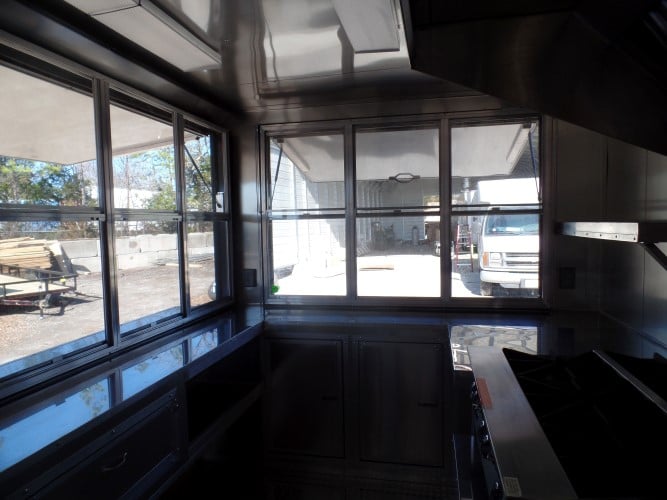 8.5' x 18' Concession Food Trailer Black With Appliances