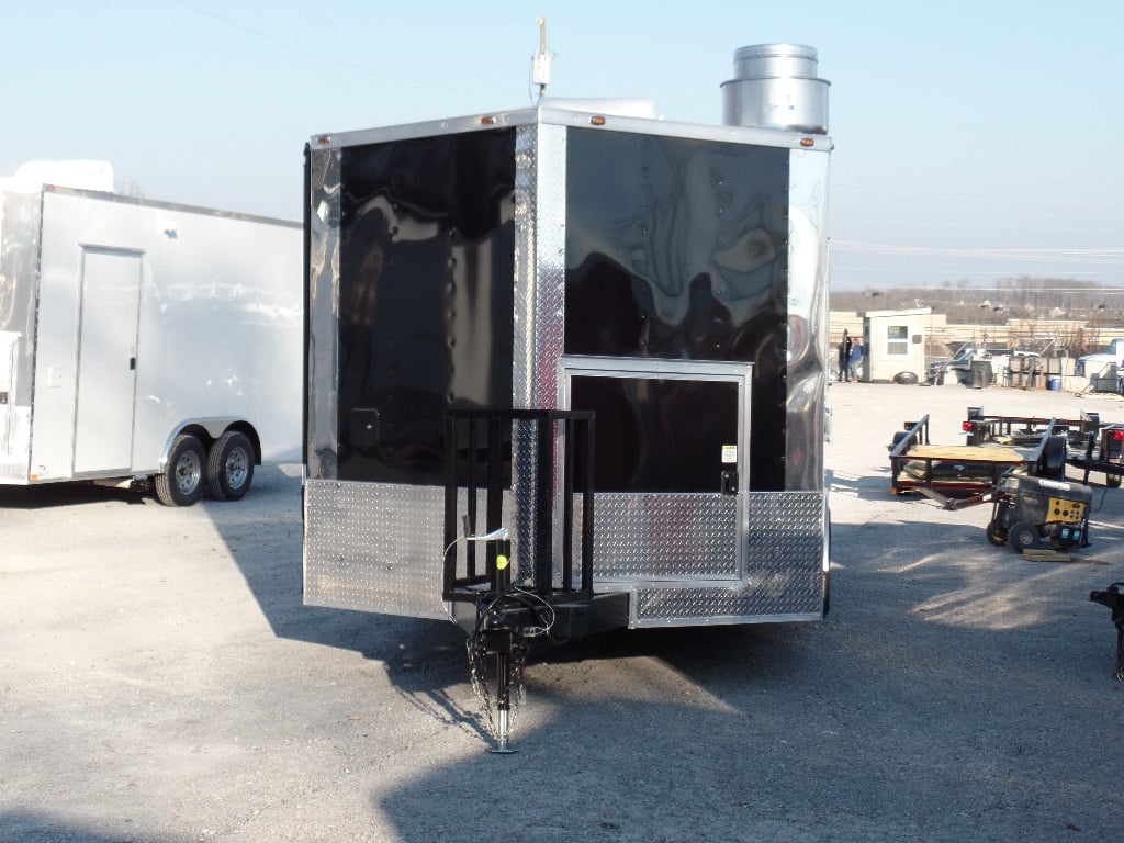 8.5' x 20' Concession Food Trailer Porch Style BBQ